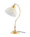 P 0573M Y Sekelskifte Bordslampa Lagerlof massing med benvit skarm 01