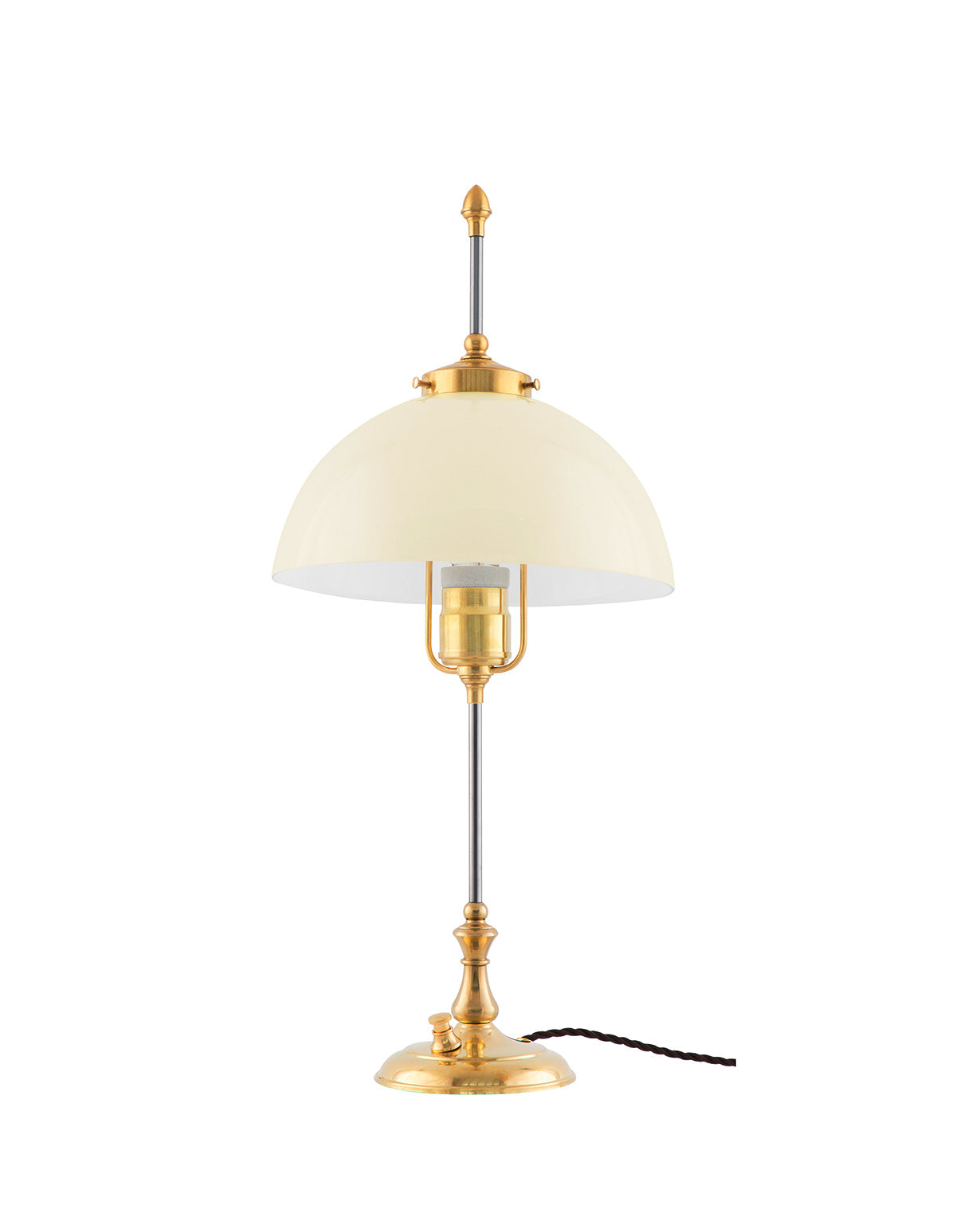 Bordlampe – Swedenborg messing, benhvit skjerm image