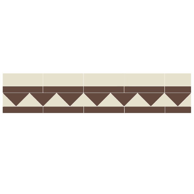 Tile Border - 150 mm (5.9 In.) - Chocolate CHO/Off-White BAU image