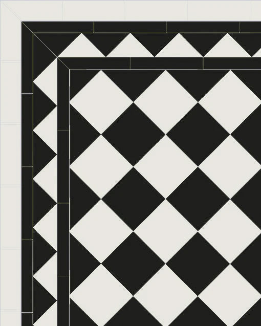 Klinker - Schackrutigt 15x15 cm Svart/Vit - Winckelmans Granitklinker image