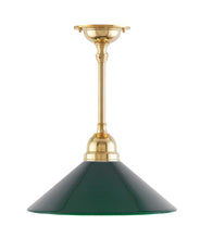 Loftslampe - Byströmpendel 60, grøn skomagerskærm thumbnail image