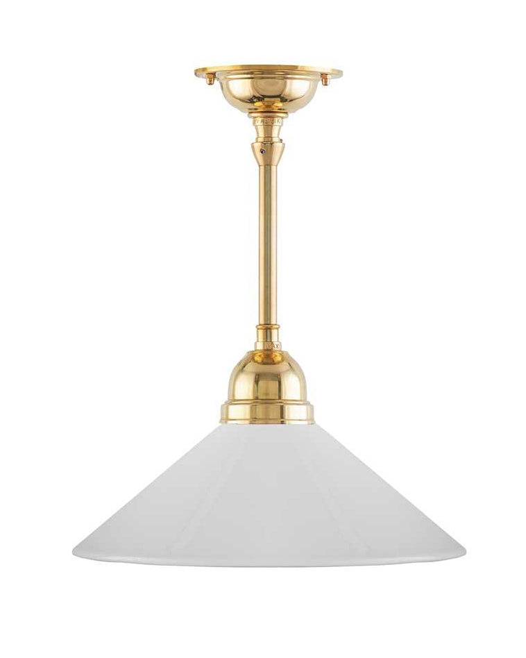 Deckenlampe – Deckenleuchte Byström 60, weißer Schusterschirm image