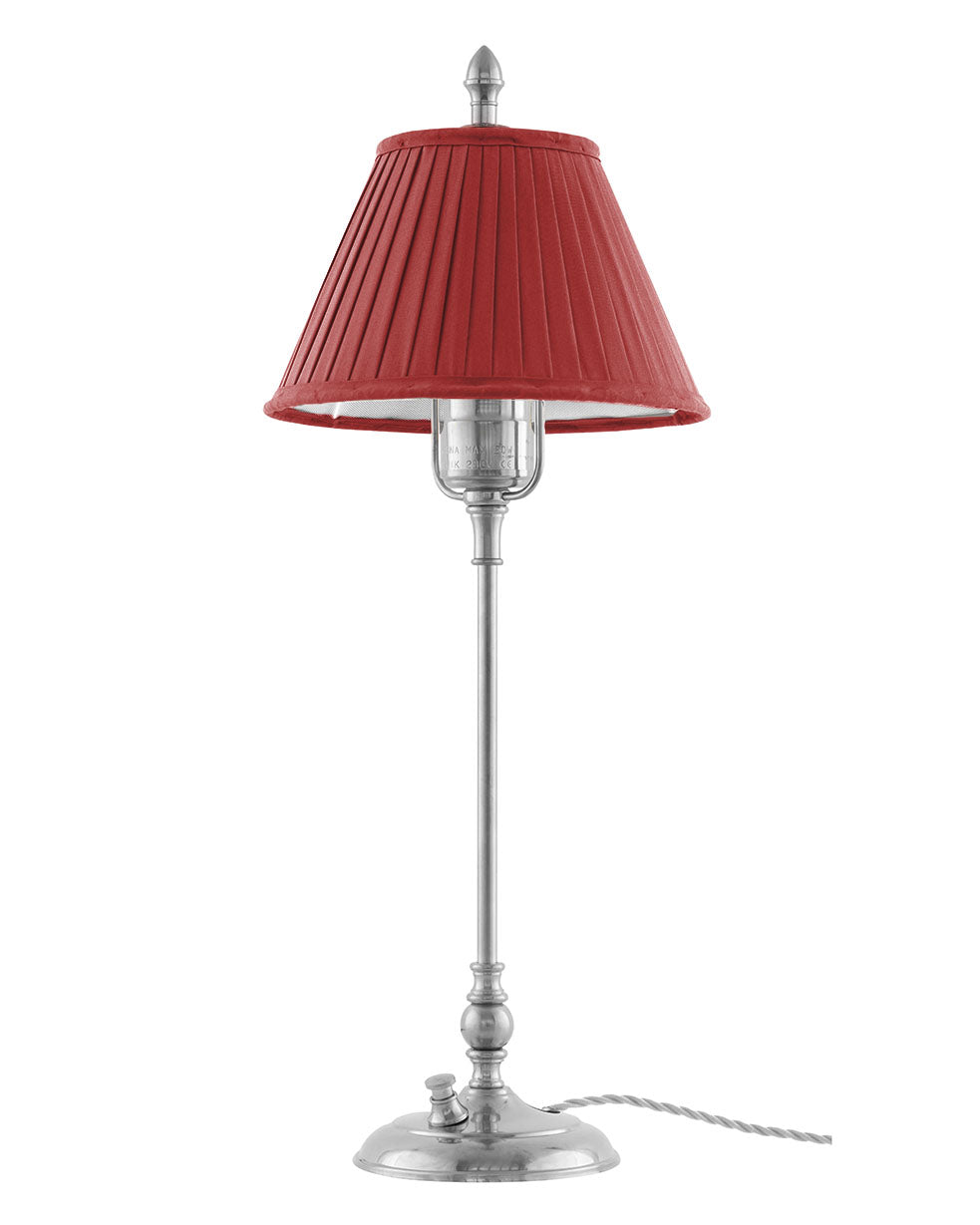 Tischlampe – Ankarcrona 50 cm, vernickelt, roter Schirm image