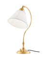 P 112 352 Sekelskifte Bordslampa Lagerlof massing med vit tygskarm 01
