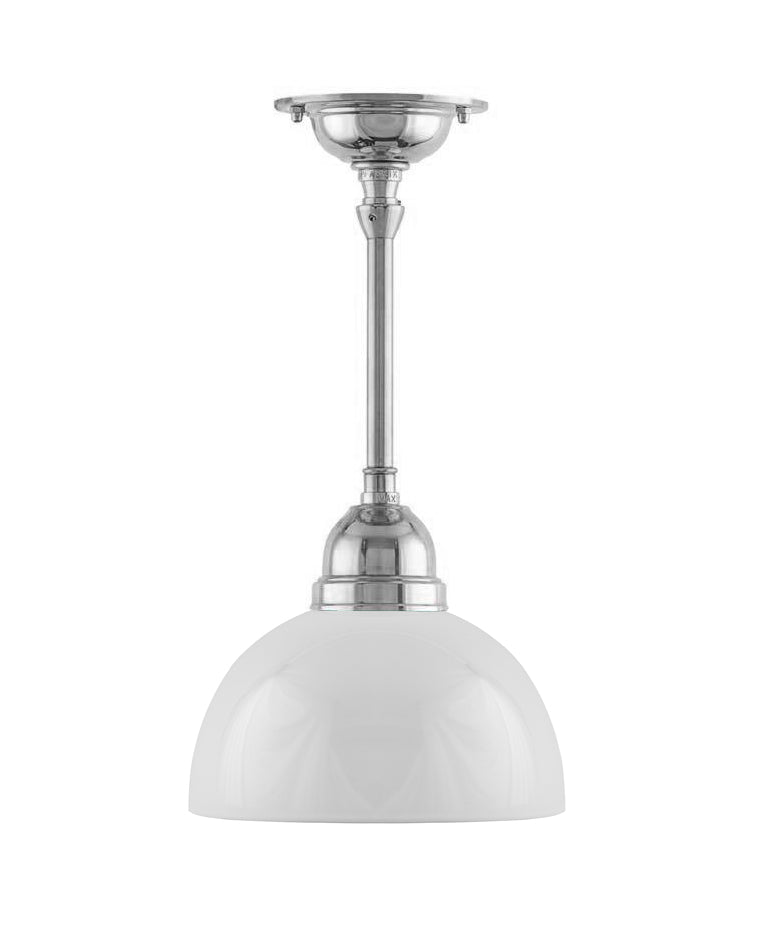 Bathroom Light - Byström Pendant 60 - Nickel, Rounded Glass Shade image