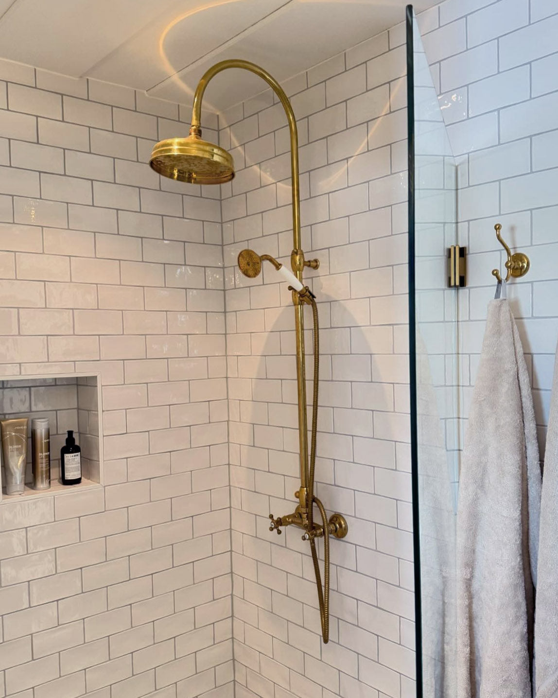 Shower set - Kensington - Retro-Style Shower Faucet - Brass image