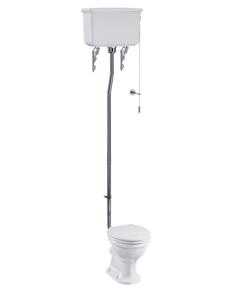 WC - Guild high-flush toilet, wall-mounted cistern & seat image