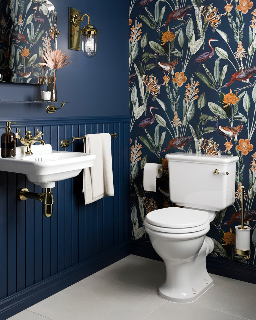 WC - Guild floor-standing toilet, P-trap with seat image