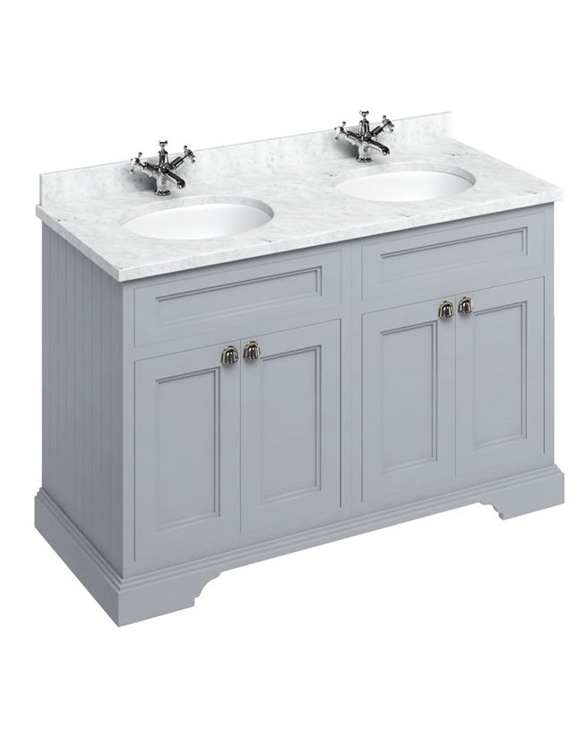 Bathroom Double Vanity - 130 cm (51.18 in.) - Double Doors grey image