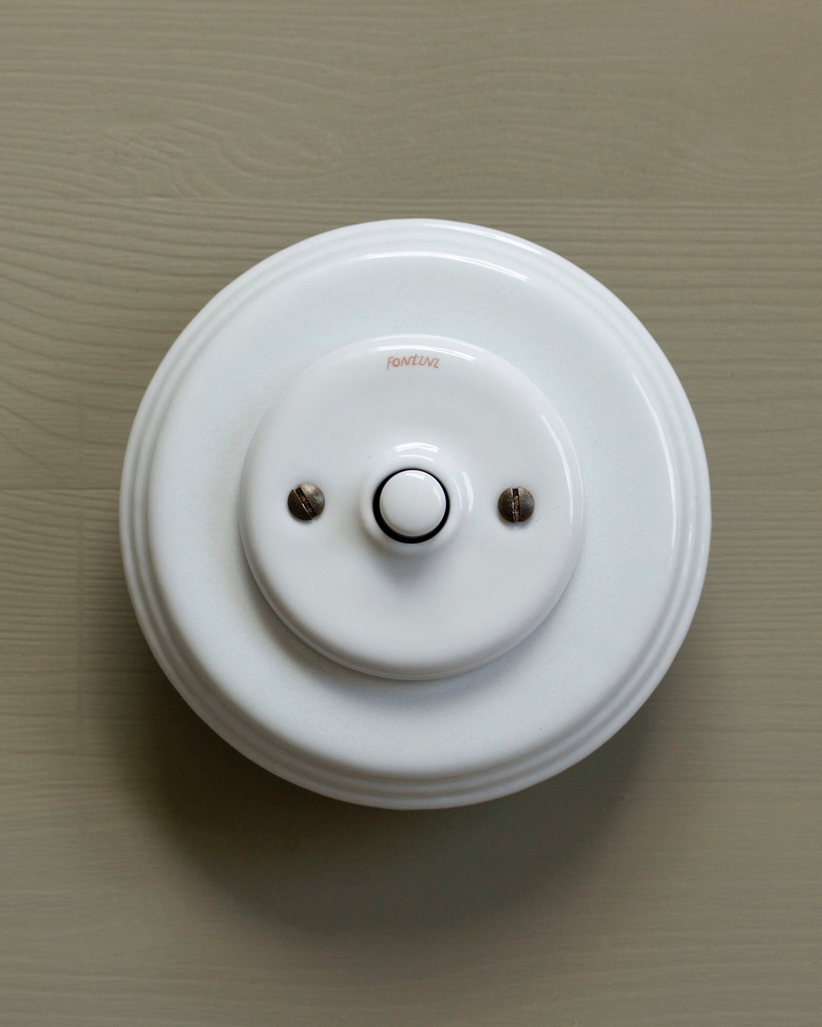 Fontini Dimmer- White Porcelain Push-Button Switch image