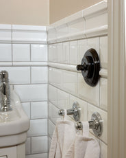 Dobbeldimmer - Vridimmer med (kronevender) svart porselen thumbnail image