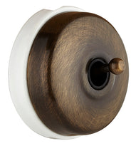 Återfjädrande vippströmbrytare - Antik brons thumbnail image