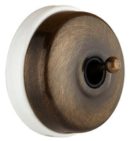 Återfjädrande vippströmbrytare - Antik brons thumbnail image