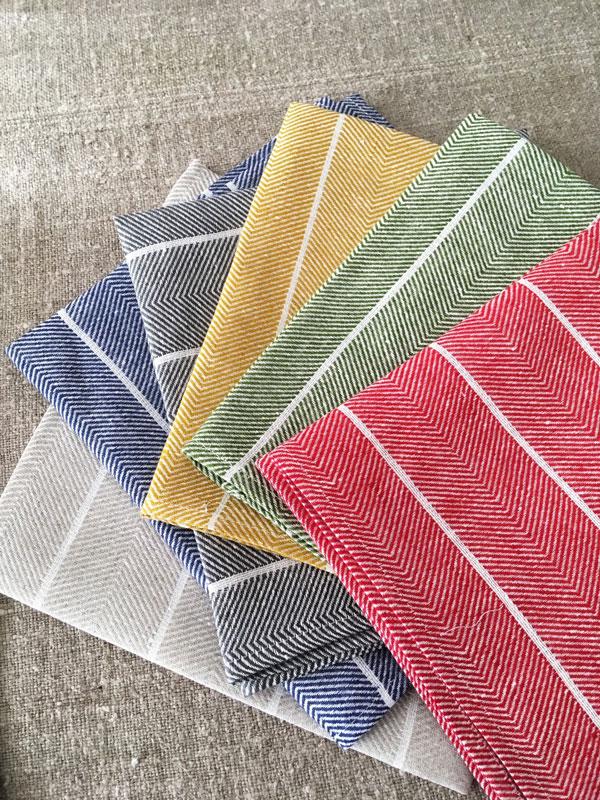 Serviett - Lin Fiskebeinsmønster, natur image