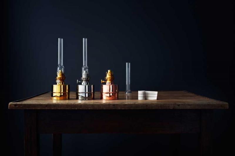 Fotogenlampa - Flaggskär förnicklad image