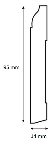Sample Piece - Floor trim - Jugend 95 mm thumbnail image