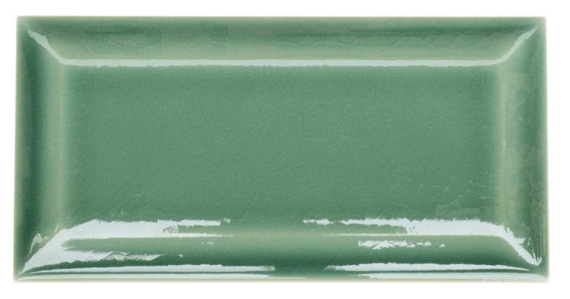 Kakel Bristol - Fasad kant 7,5 x 15 cm akvagrön, krackelerat image