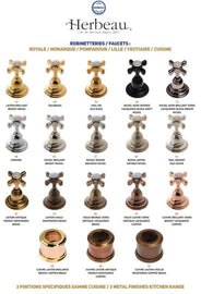 Köksblandare - Herbeau Dedion mässing/koppar/porslin thumbnail image