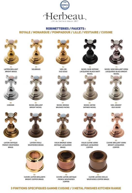 Köksblandare - Herbeau Dedion mässing/koppar/porslin image