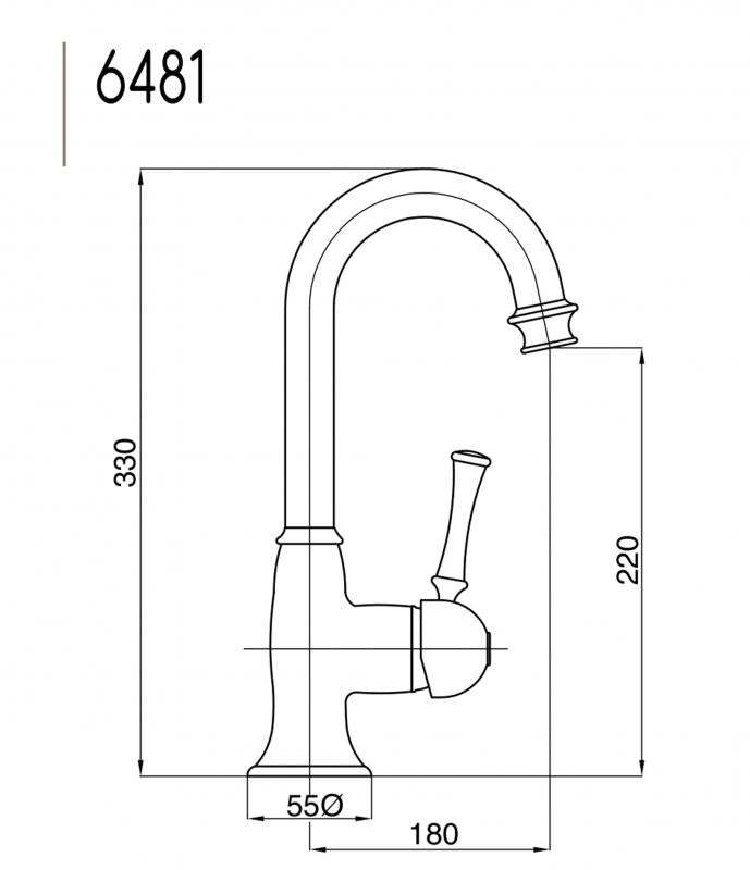 Kitchen Faucet - Denver gooseneck brass image
