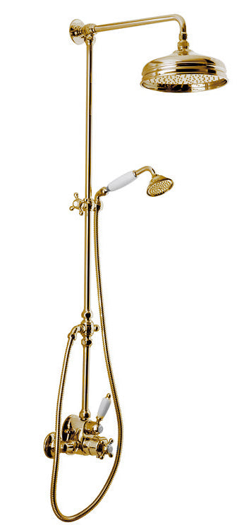 Shower Set - Maxima Colonial with head shower brass image
