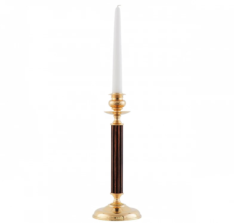 Candle Holder - Sparre Brass/Oak image