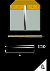 Wood trim nails - Gunnebo 60 mm (2,4 in.), 250 pack white image