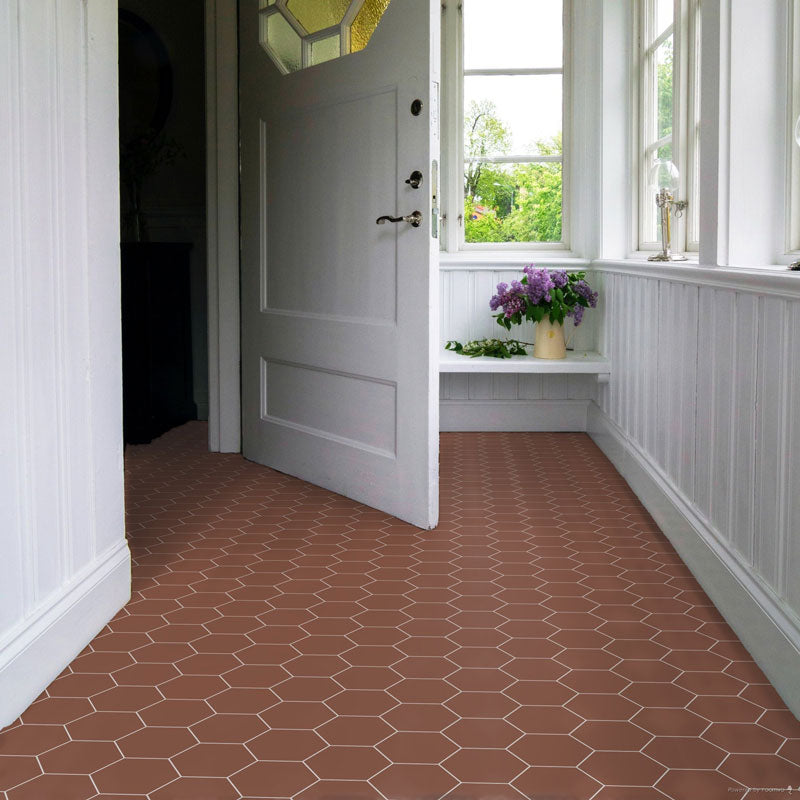 Floor Tiles - Hexagon 15 x 15 cm (5.91 x 5.91 In.) - Red ROU image