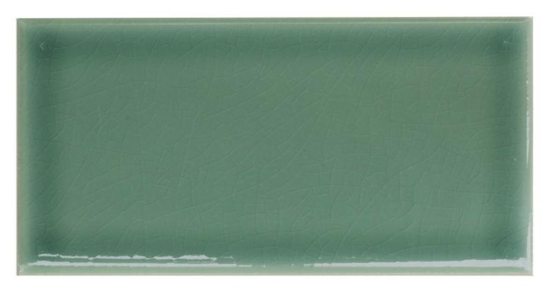 Wall tile Bristol - 7.5 x 15 cm (2.95 x 5.91 in.) Aqua Green, crackled image