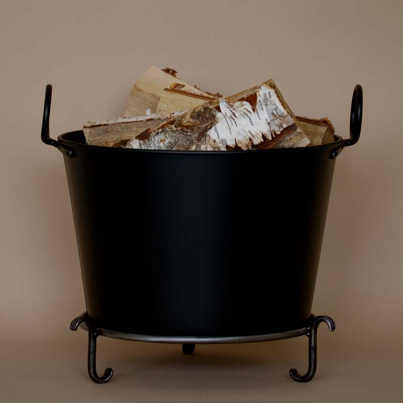 Log Holder - Black - with Stand image