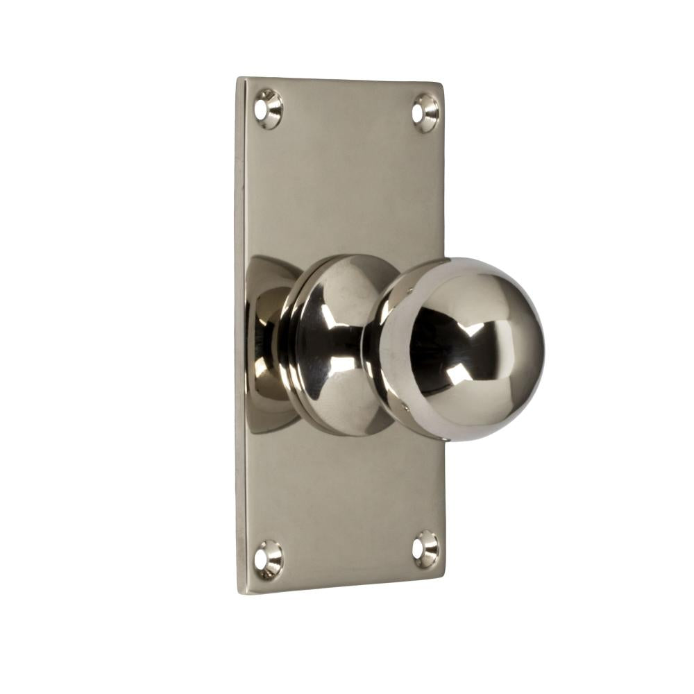Rund knopp med bottenplatta - Nickel 40 x 70 mm image