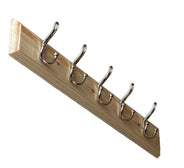 Knaggrekke 65 cm furu med dobbel hattekrok, nikkel thumbnail image