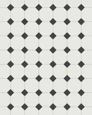 Oktagonklinker - 10x10 cm Vit/Svart - Winckelmans Granitklinker thumbnail image