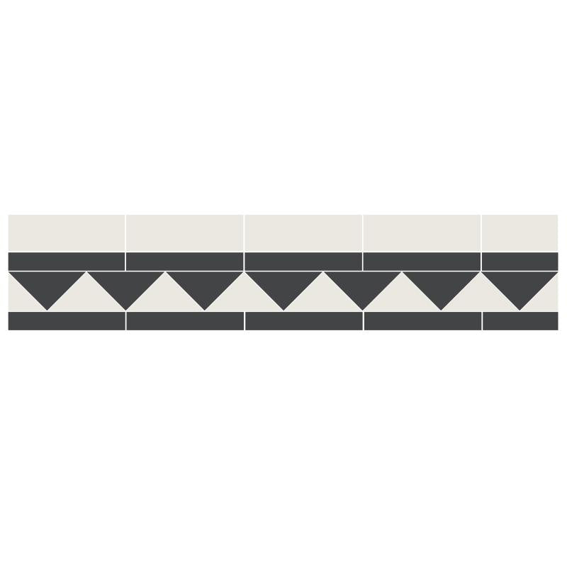 Tile Border - 150 mm (5.9 In.) - Black NOI/Super White BAS image