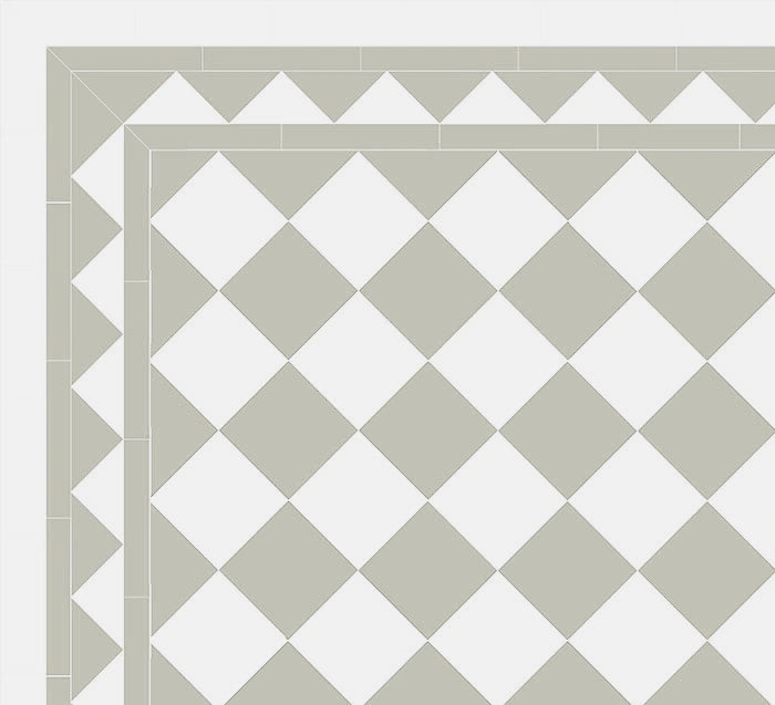 Klinker - Schackrutigt 15x15 cm Pärlgrå/Vit - Winckelmans Granitklinker image