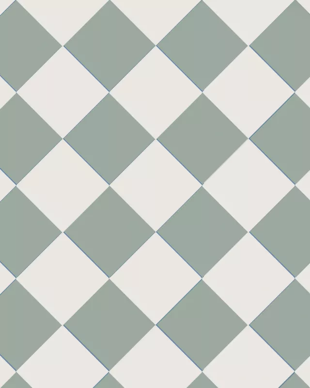 Klinker - Schackrutigt 15x15 cm Ljusgrön/Vit - Winckelmans Granitklinker image