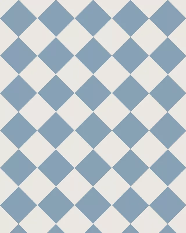 Granittkeramikk Klinker - Sjakkrutete 10 x 10 cm Lys Blå/Hvit - Blue BEU/Super White BAS image