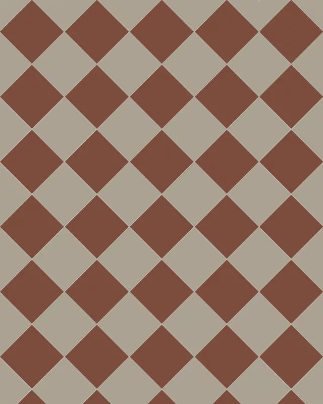 Granittkeramikk Klinker - Sjakkrutete 10 x 10 cm Lyse Grå/Rød - Pale Grey GRP/Red ROU image