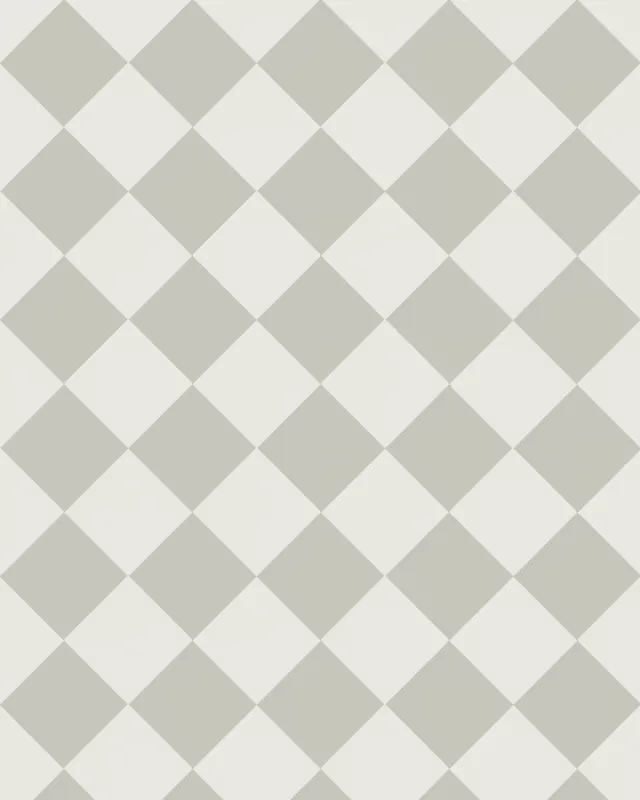 Granittkeramikk Klinker - Sjakkrutete 10 x 10 cm Oker/Hvit - Pearl Grey PER/Super White BAS image