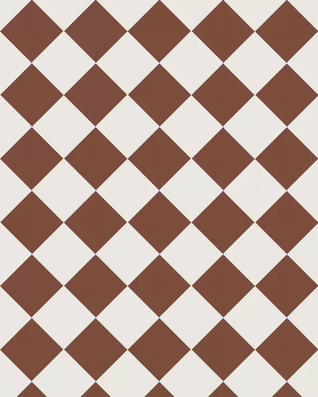 Granittkeramikk Klinker - Sjakkrutete 10 x 10 cm Rød/Hvit - Red ROU/Super White BAS image