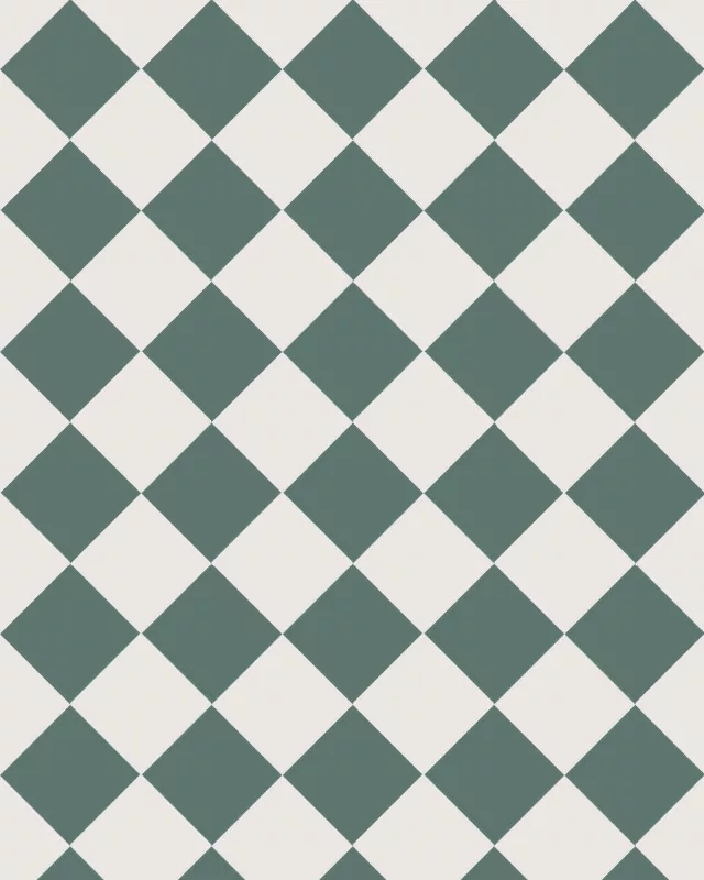 Granittkeramikk Klinker - Sjakkrutete 10 x 10 cm Mørk Grønn/Hvit - Dark Green VEF/Super White BAS image