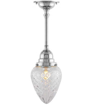 Taklampe - Byström 80 nikkel, klar dråpeformet kuppel thumbnail image