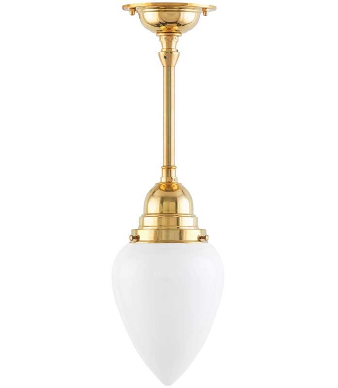 Deckenlampe – Byström 80 Messing, weiß, Tropfenform image