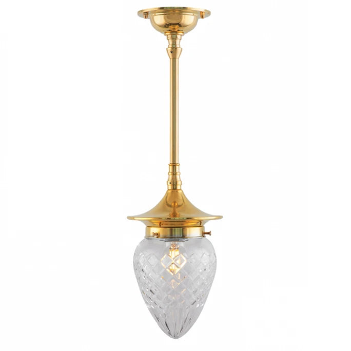 Ceiling Light - Dahlberg Pendant 80 - brass with clear glass image