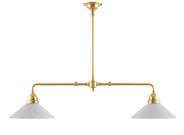 Taklampa - Spelbordslampa mässing, raka skärmar thumbnail image