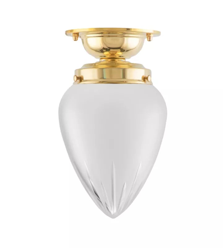 Ceiling Light - Lundkvist 80 - Brass, Frosted Drop Shade image