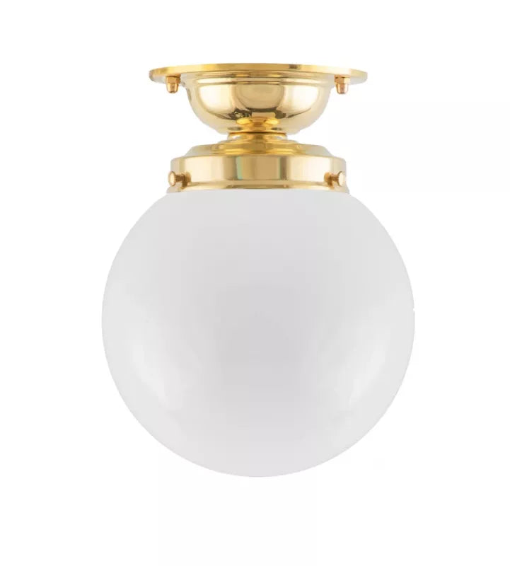 Ceiling Light - Lundkvist 80 - Brass, Globe Shade image