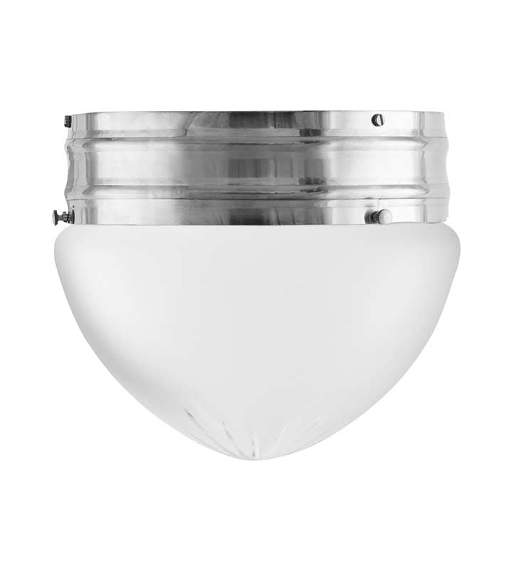 Bowl Light - Heidenstam 200 - Nickel-Plated Frosted Cut-Glass Shade image