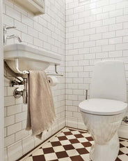 Vattenlås - Pungvattenlås med väggrör, krom thumbnail image