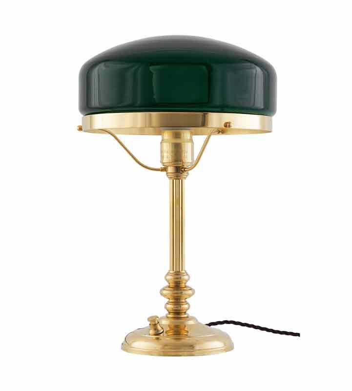 Bordlampe - Karlfeldt messing, grønn skjerm image